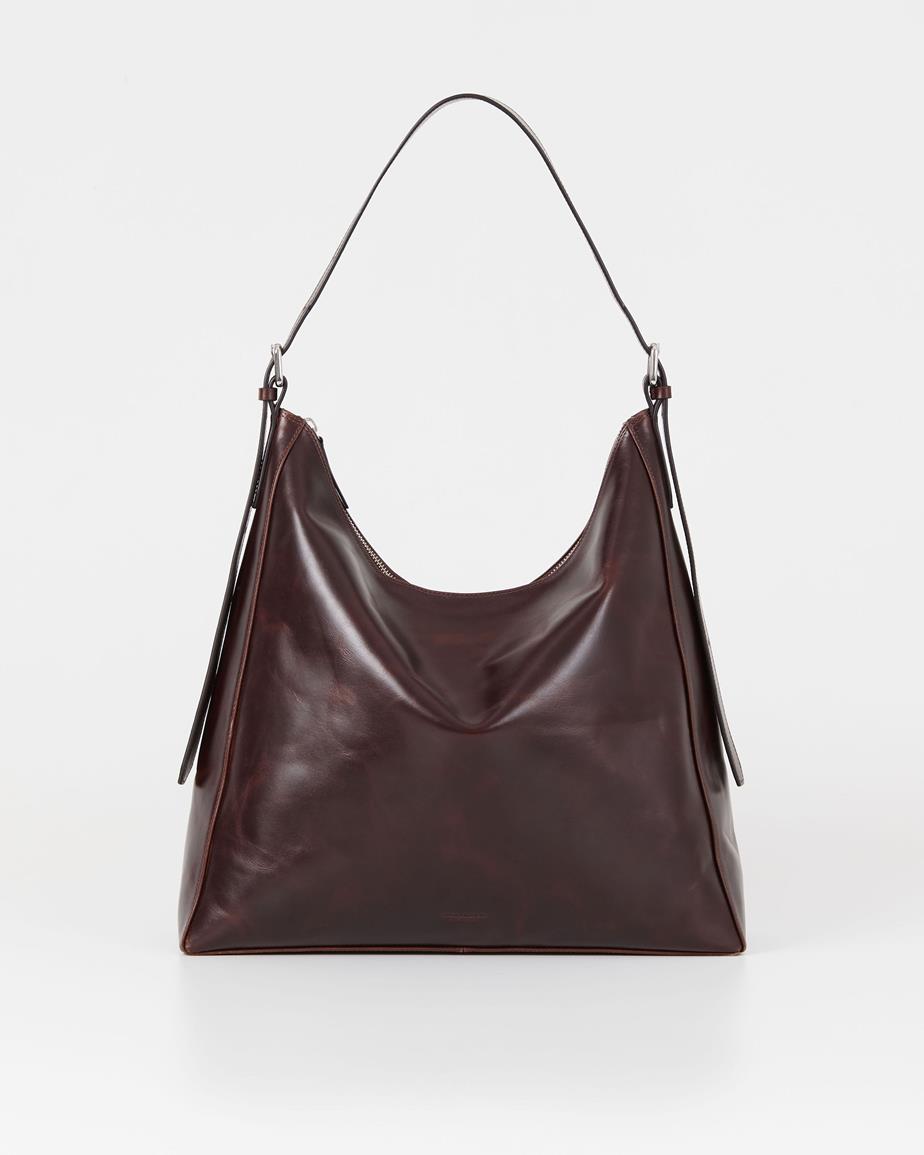 Hilo borsa Marrone Scuro, Pelle
