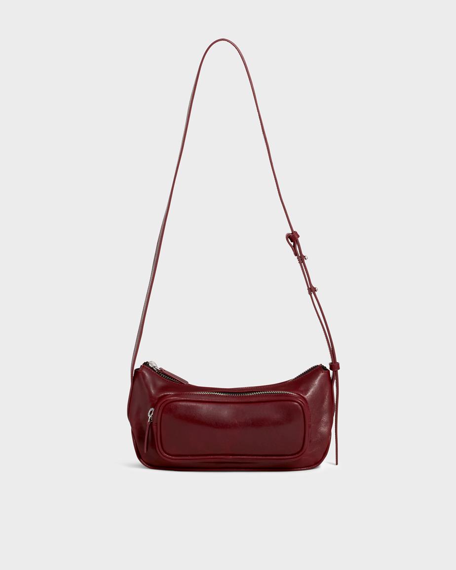Vienne sac Rouge Foncé, Cuir