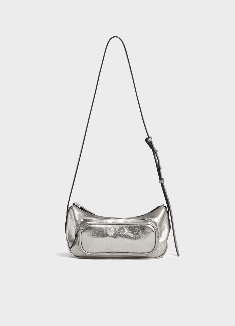 Vienne sac Argent cuir métallique