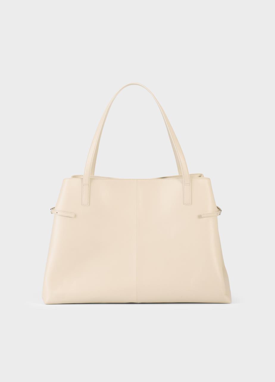 Cannes väska Beige, Skinn