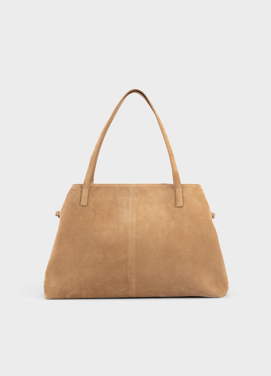 Cannes tasche BEIGE VELOURSLEDER