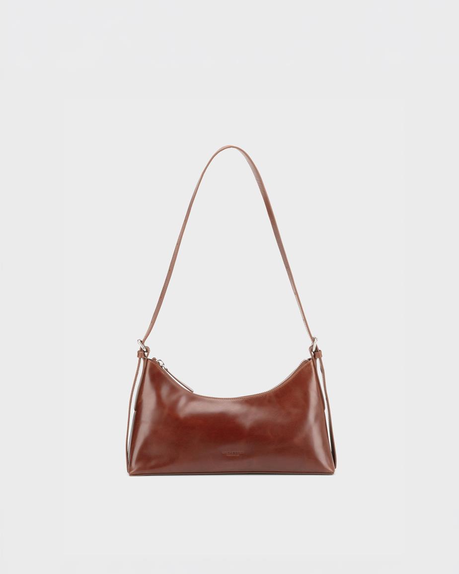 Bari mini bag Brown, Leather