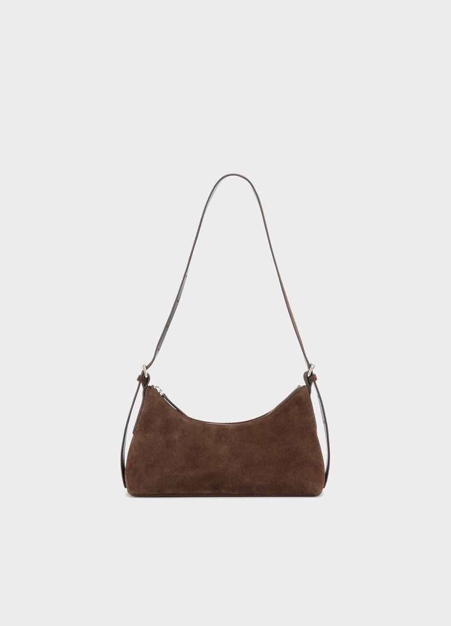 Bari mini bag Dark Brown, Suede