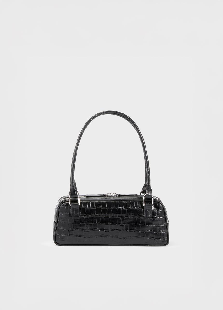 Nomi mini väska Svart, Präglat Skinn