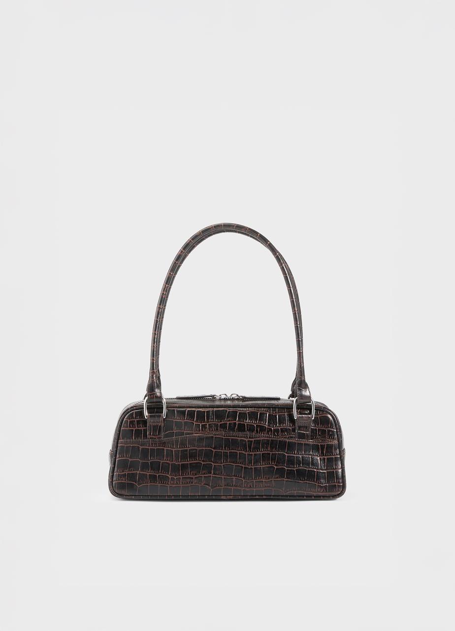 Nomi mini väska Brun, Präglat Skinn