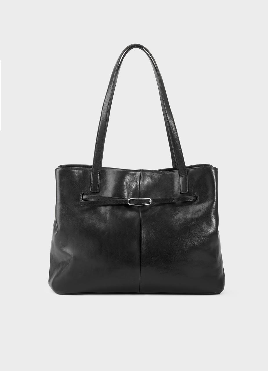 Cannes mid bag BLACK LEATHER
