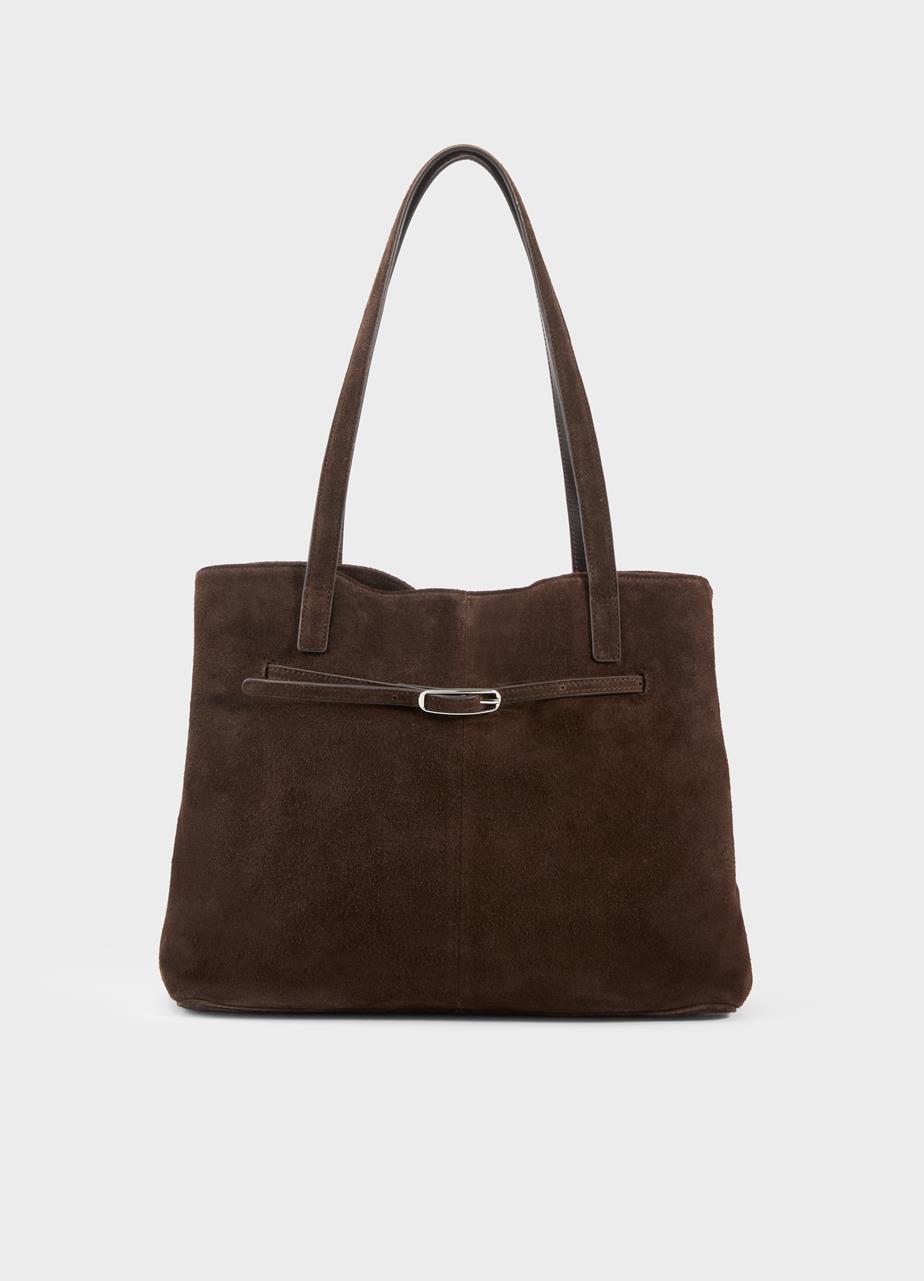 Cannes mid bag DARK BROWN SUEDE
