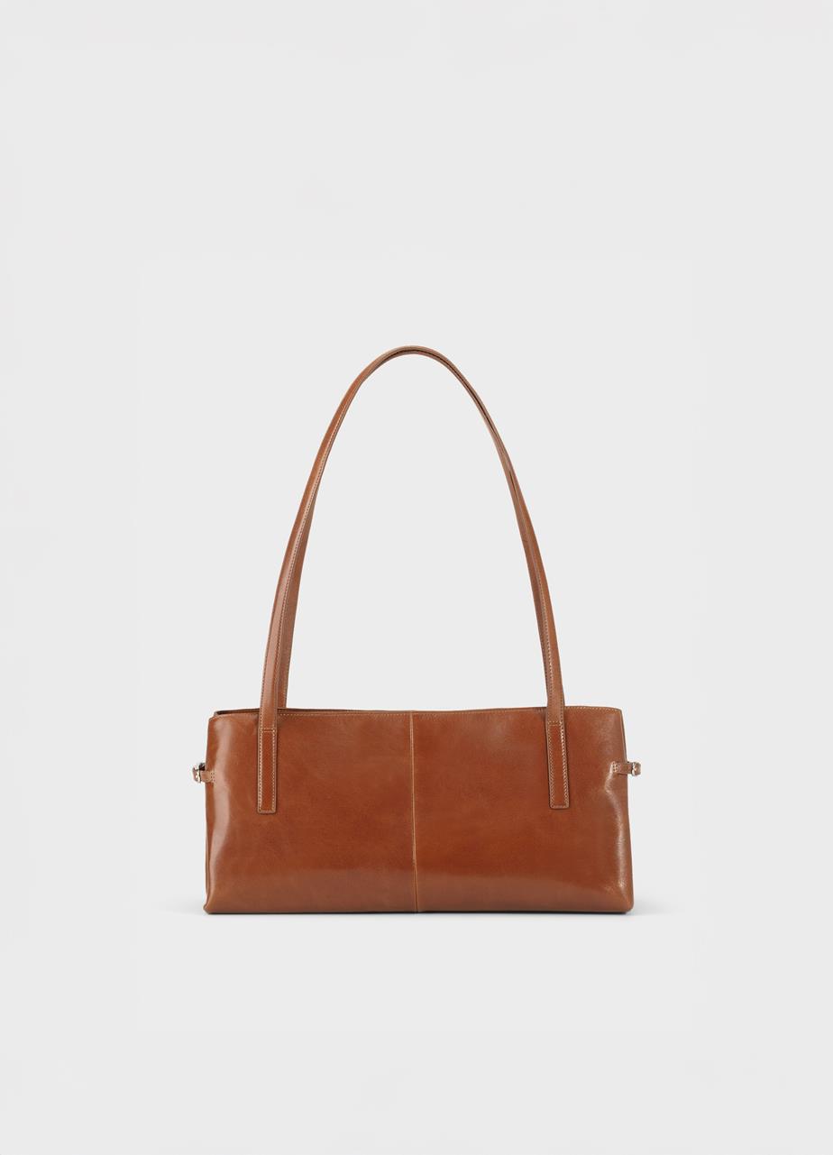 Cannes mini väska Brun, Skinn