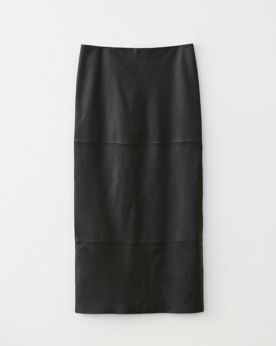 The maxi skirt Schwarzes, Leder