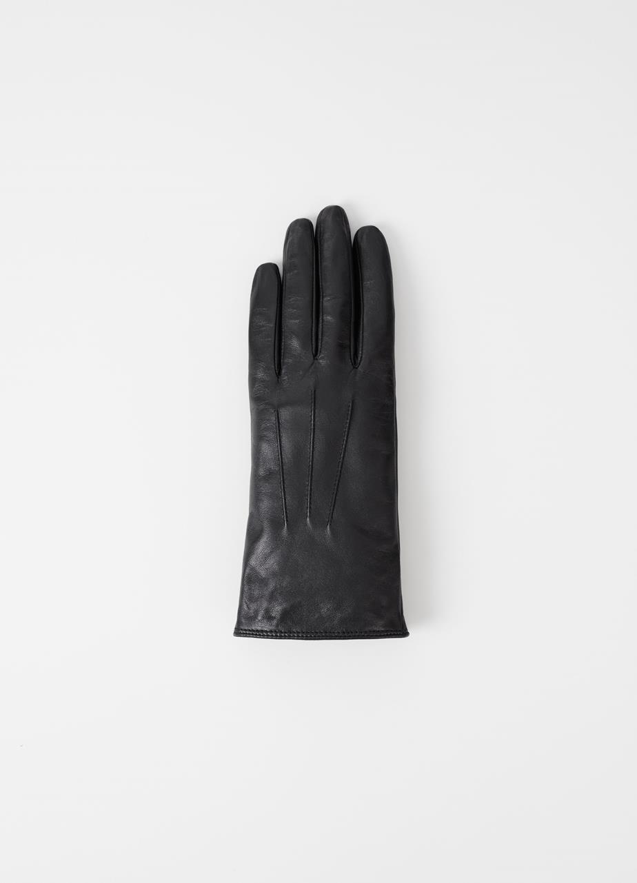 Classic glove w Svart skinn