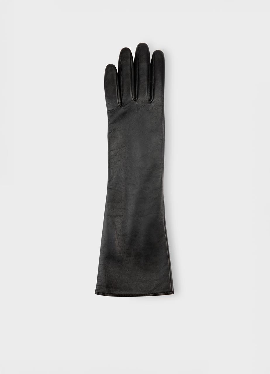 Extra long glove w NOIR CUIR