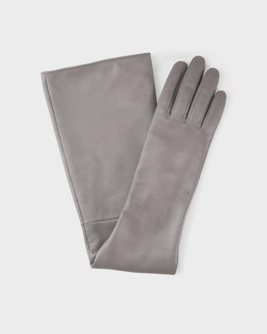 Maxi glove w Gris Clair, Cuir