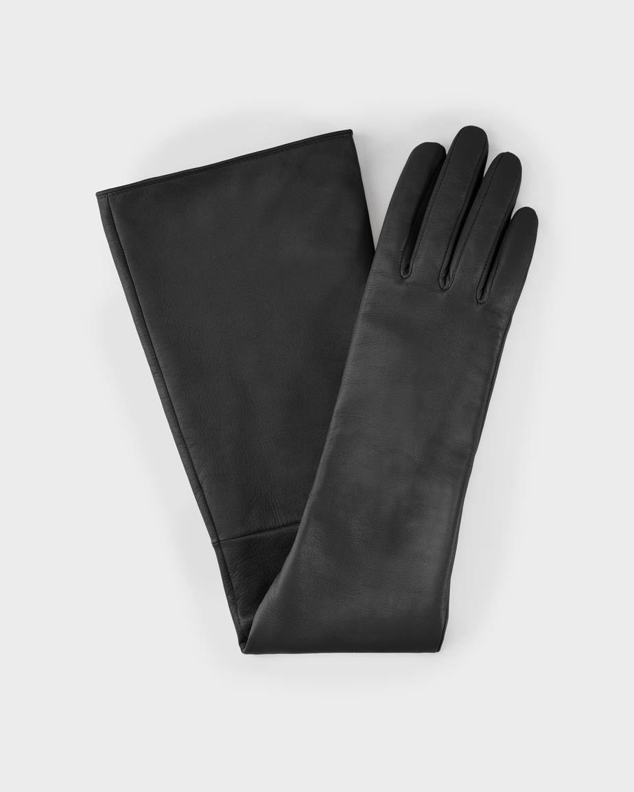 Maxi glove w Noir, Cuir