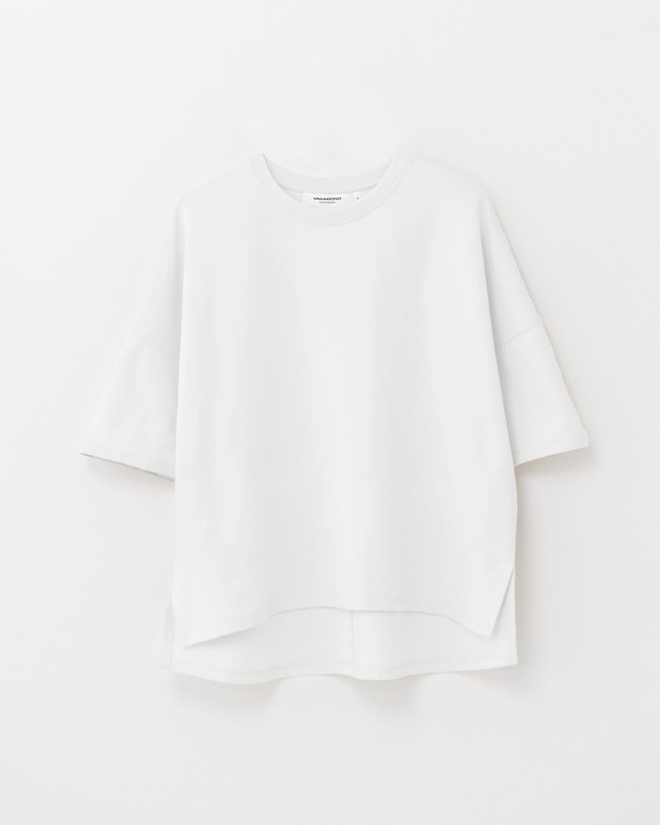 Boxy t-shirt w Wit, Textiel