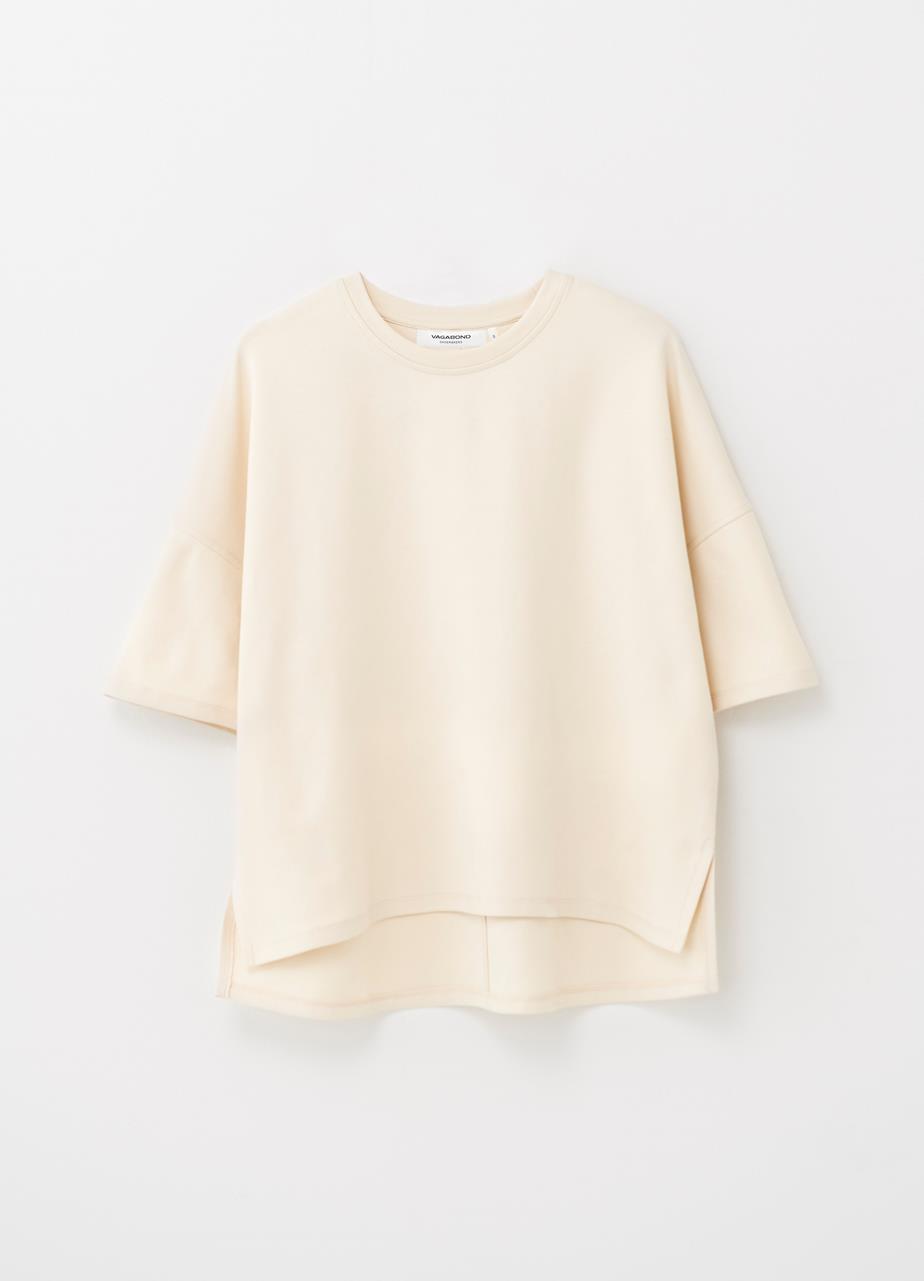 Boxy t-shirt Offwhite textilie