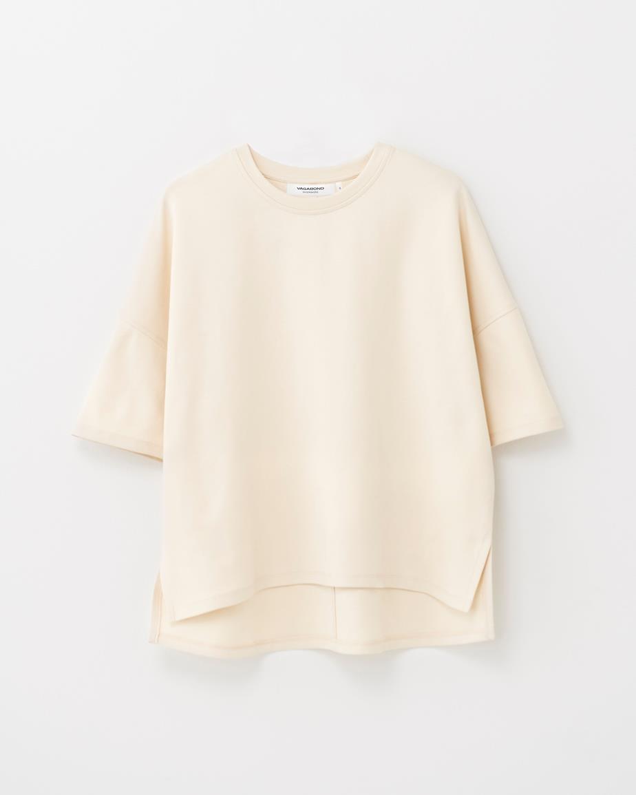 Boxy t-shirt w Off-White, Textile
