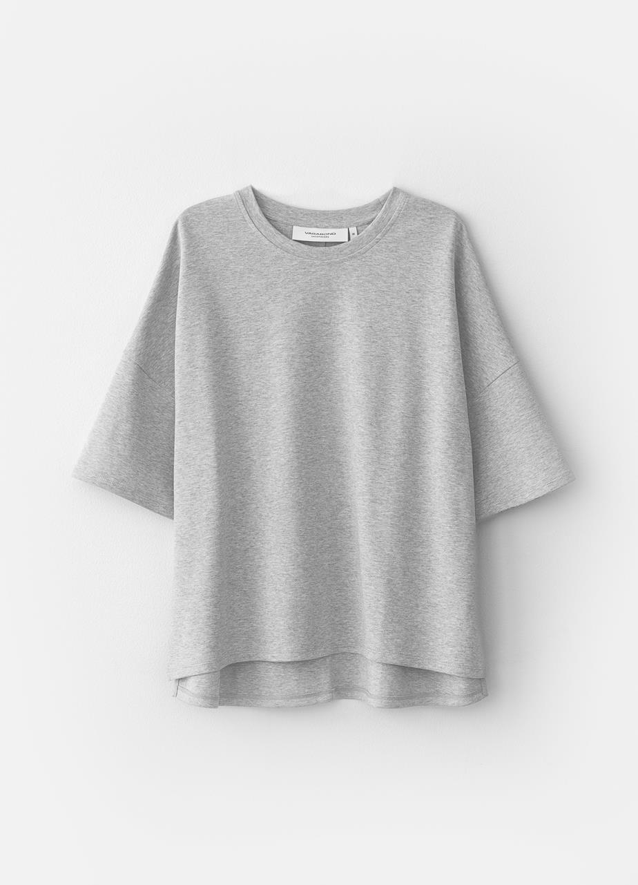 Boxy t-shirt Grå textil