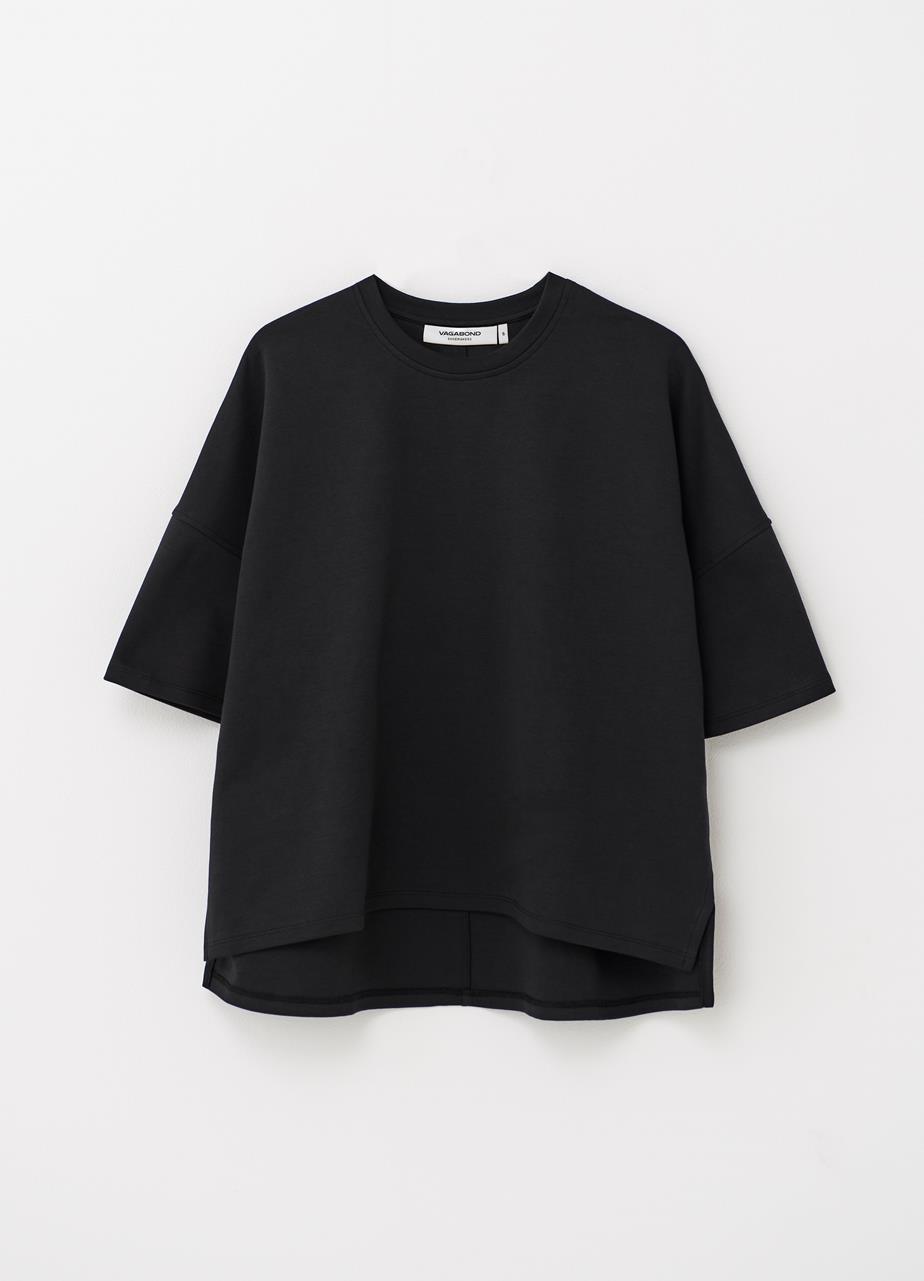 Boxy t-shirt w FEKETE TEXTIL