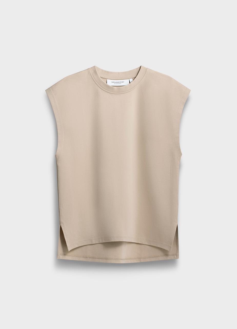 Boxy tank top x neven allgeier Bézs textil