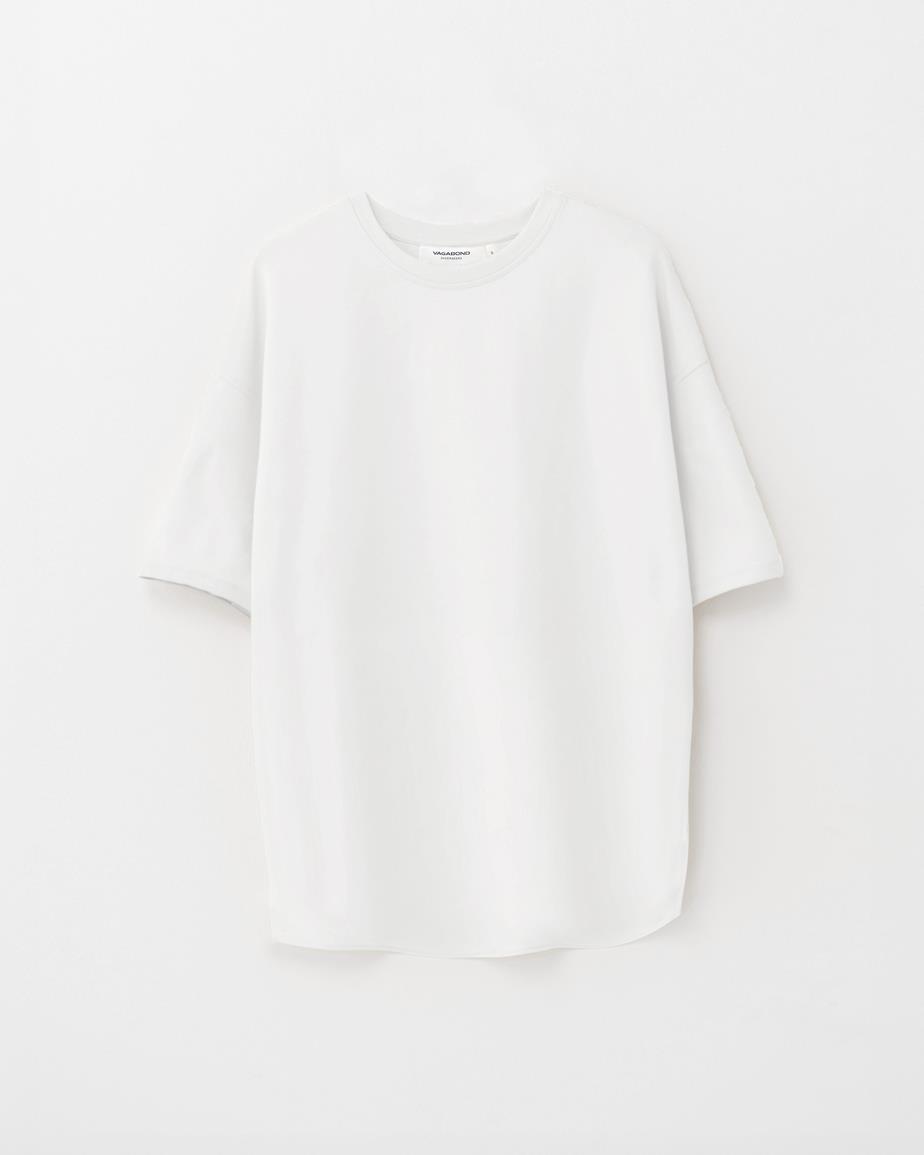 Boxy t-shirt m Blanc, Textile