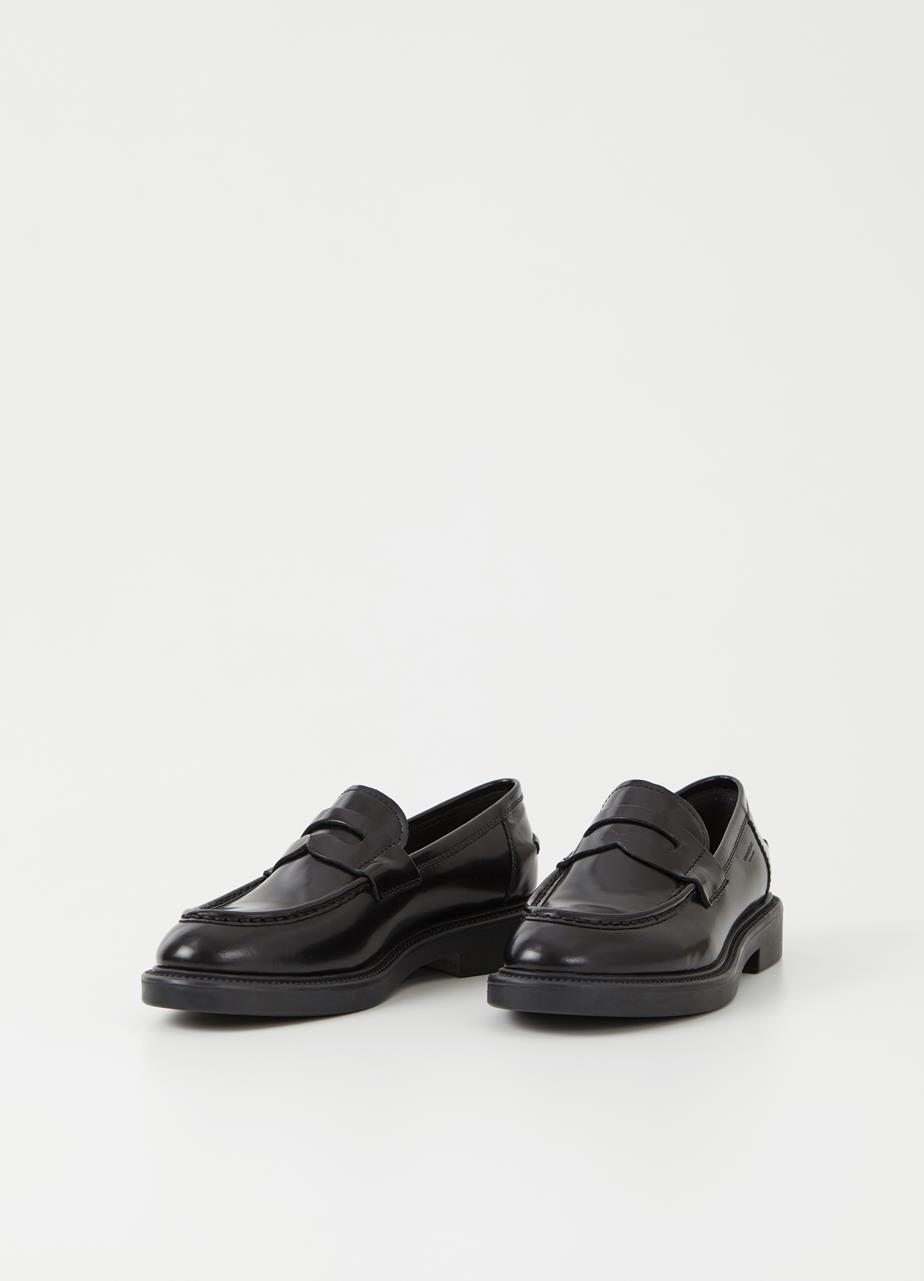 Alex w loafer Schwarzes poliertes leder