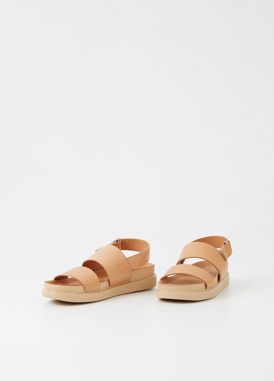 Erin sandals Beige, Leather