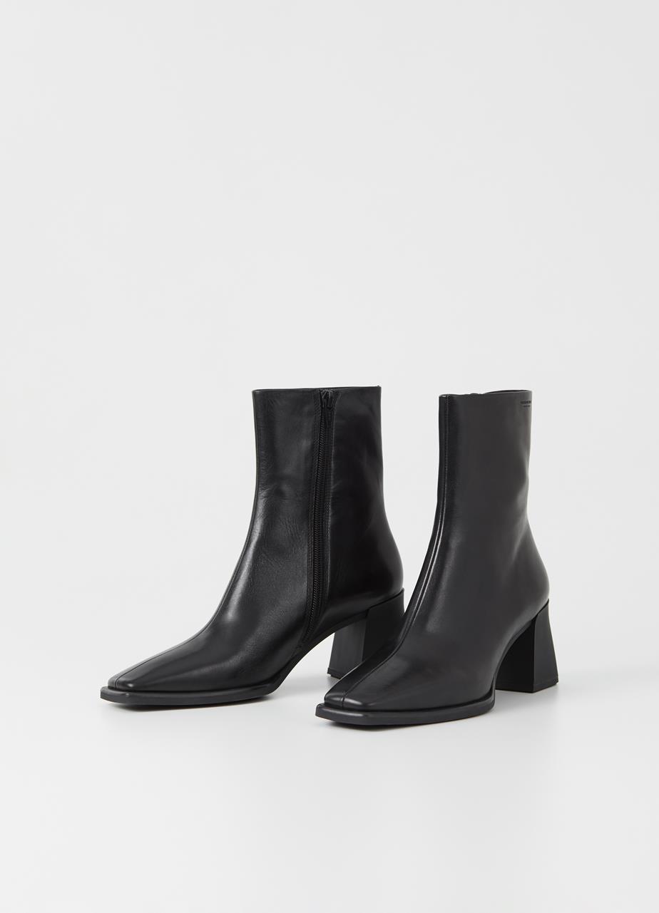 Hedda botas Negro cuero