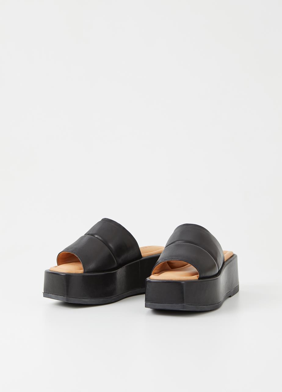 Juno sandales Noir cuir