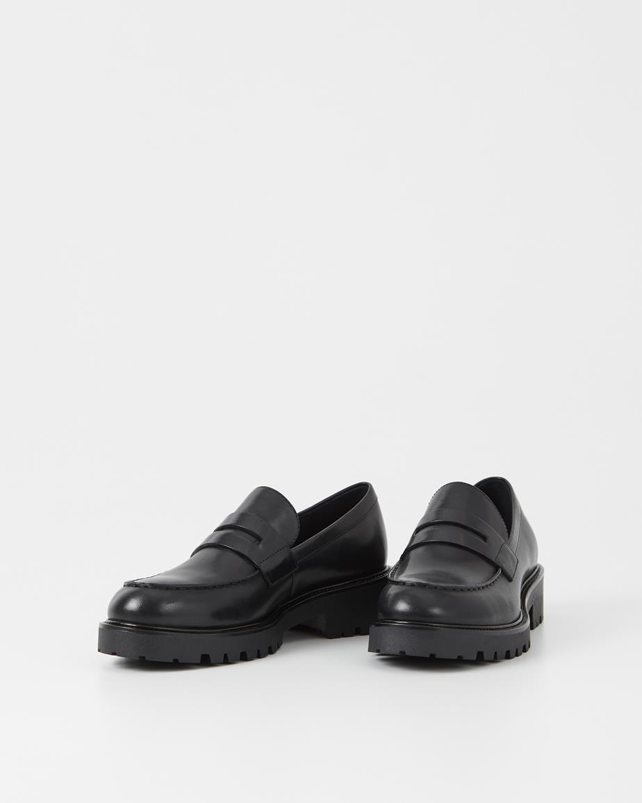 Kenova mocassins Noir, Cuir