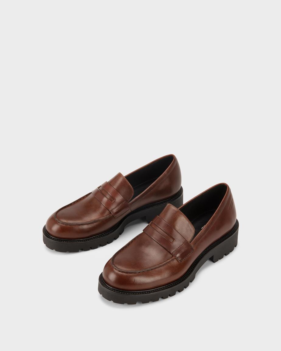 Kenova loafers Mörkrött, Skinn