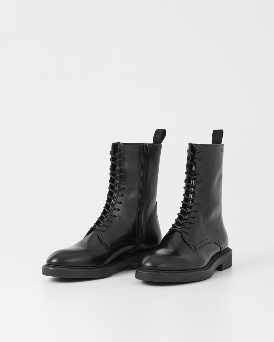 Alex w boots Black, Leather