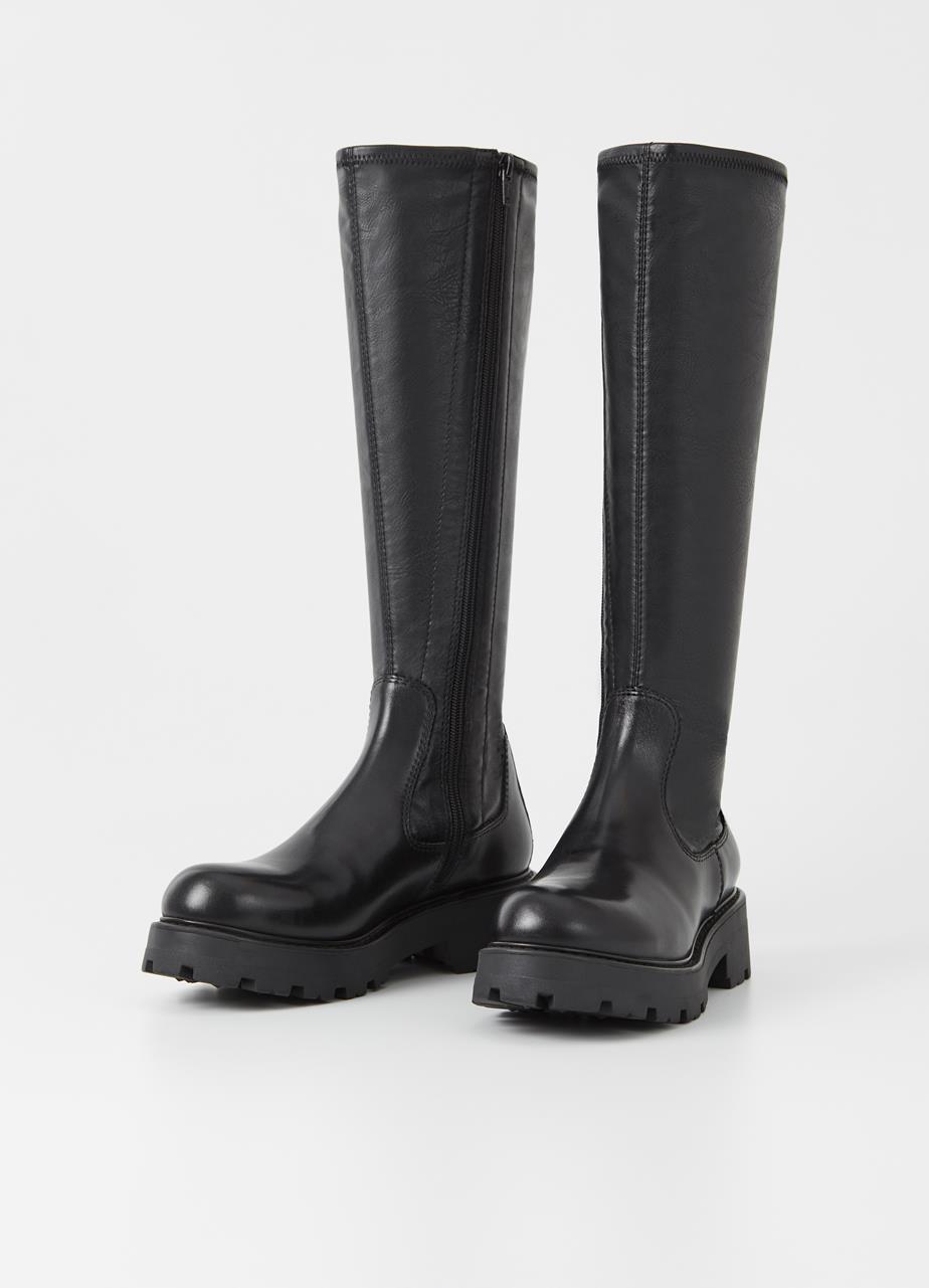 Cosmo 2.0 tall boots Black leather/comb