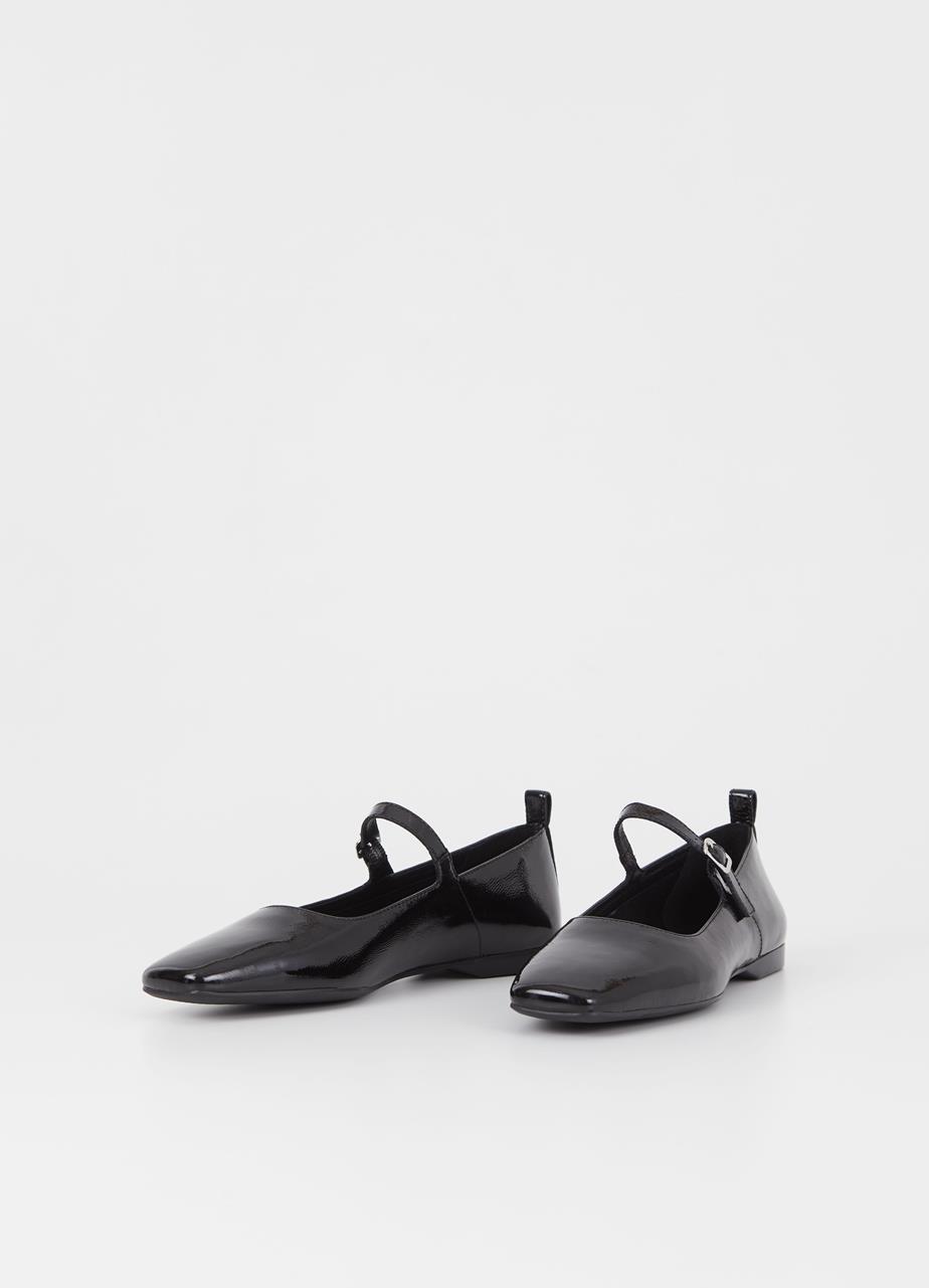 Delia chaussures Noir cuir verni