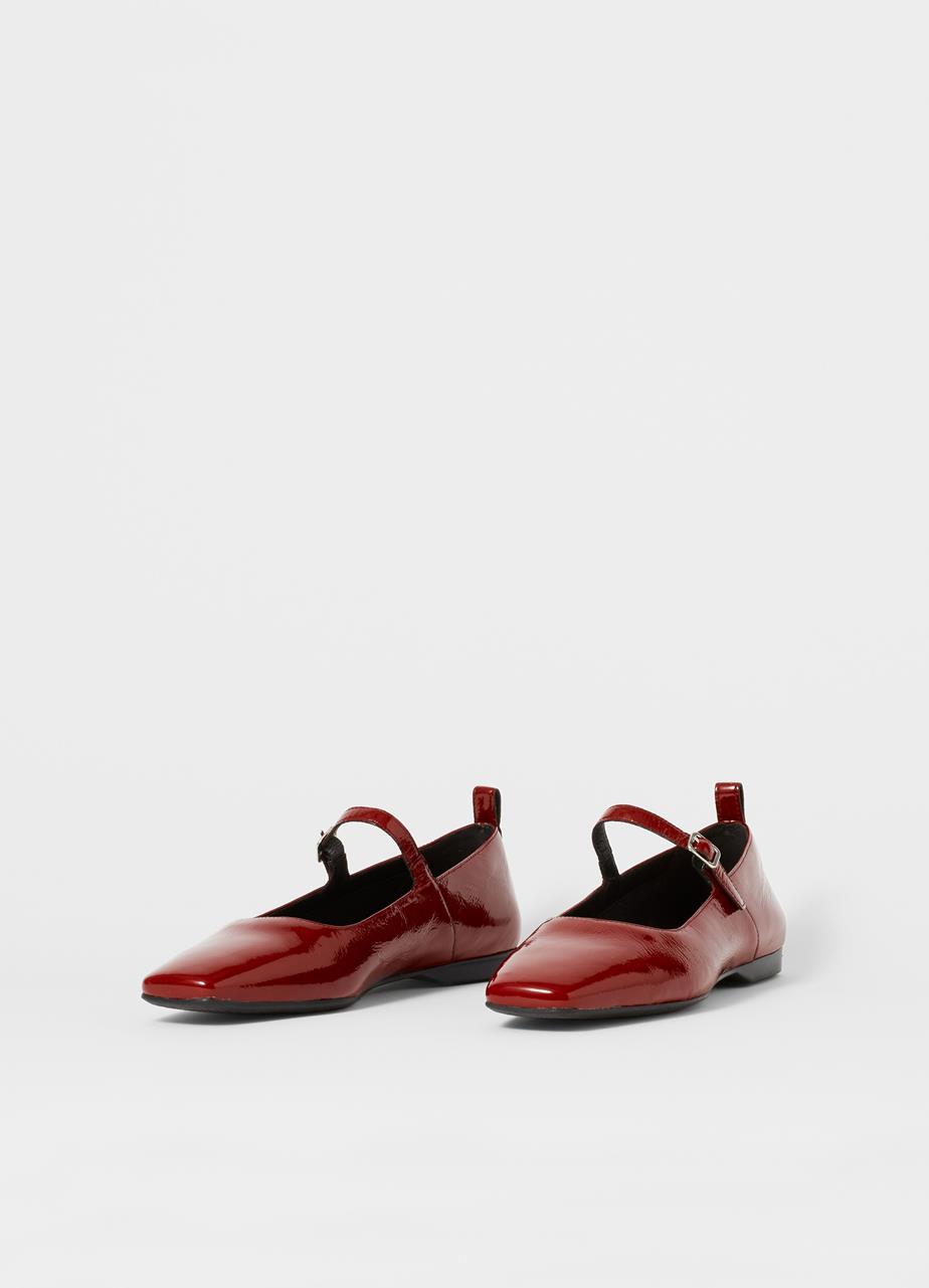 Delia shoes Dark Red patent leather