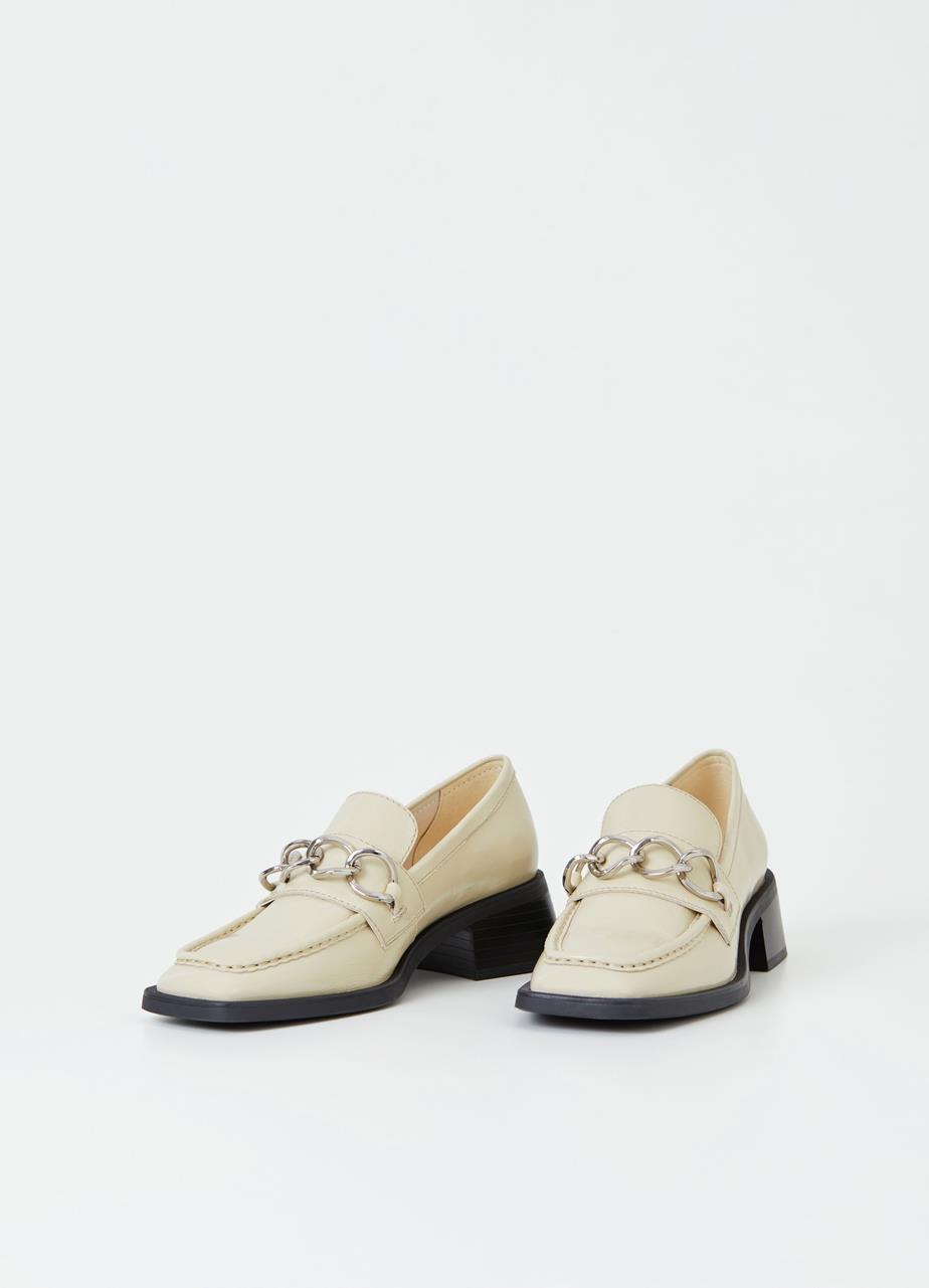 Blanca loafers Beige, Lakeret Læder