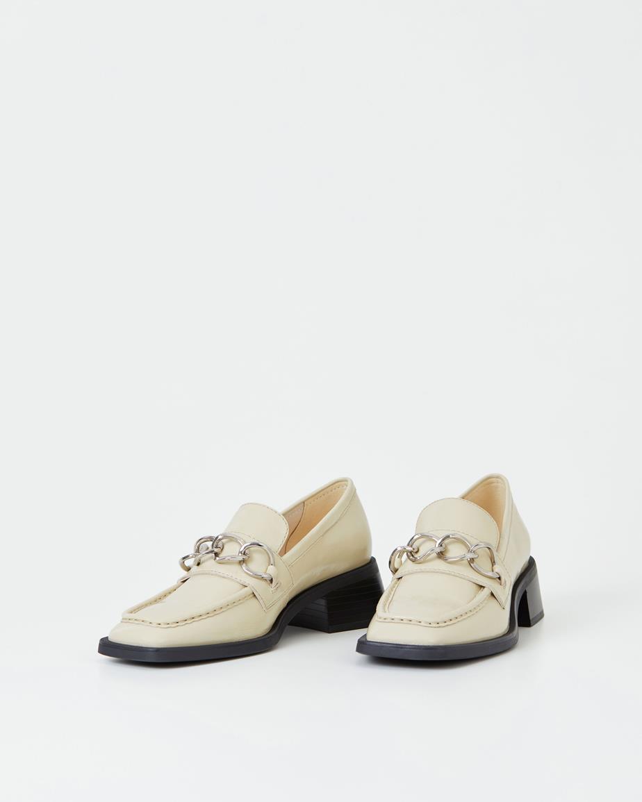 Blanca loafers Beige, Lakeret Læder