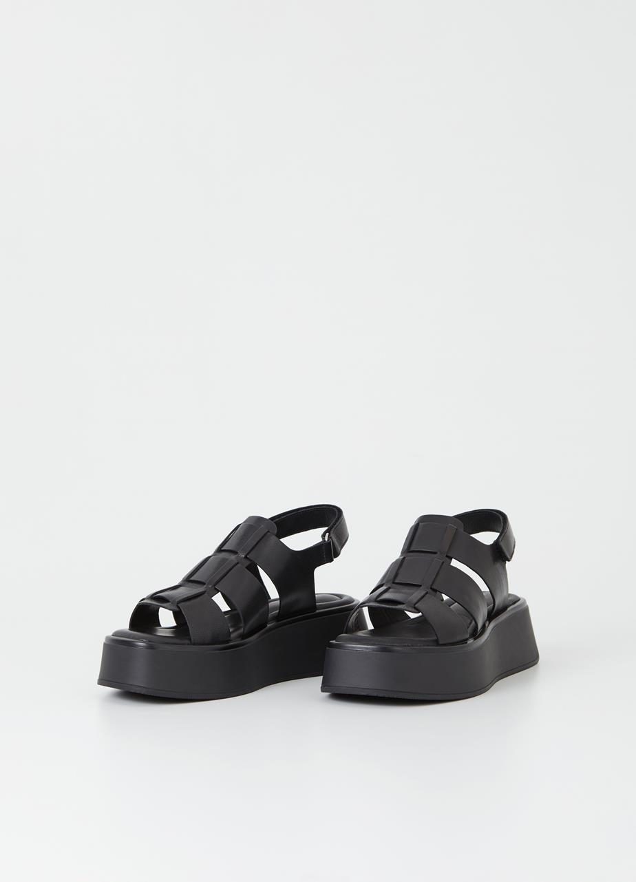 Courtney sandalen Schwarzes leder