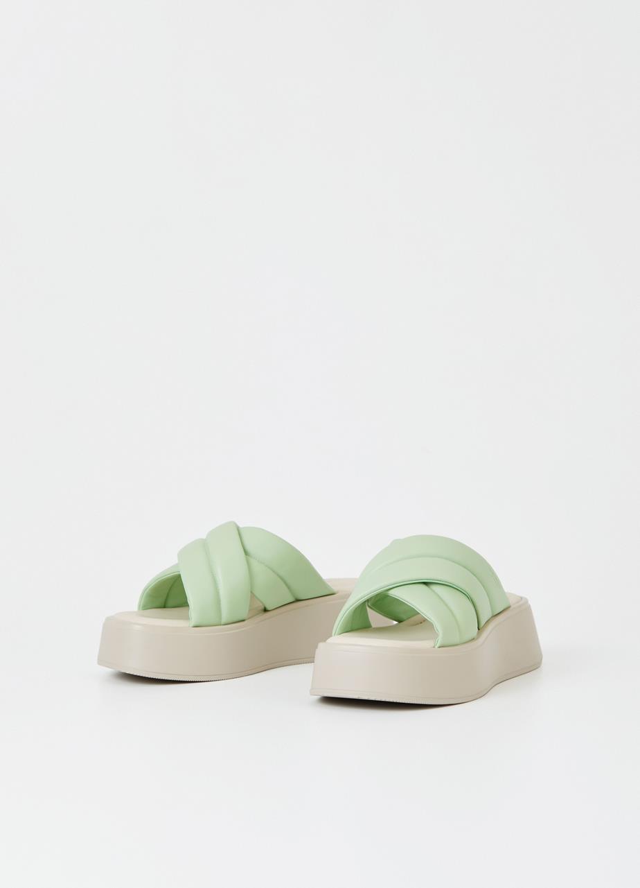 Courtney sandaler Grønn skinn