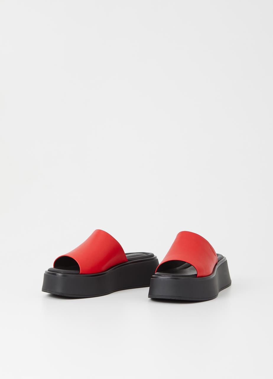 Courtney sandálias Vermelho couro