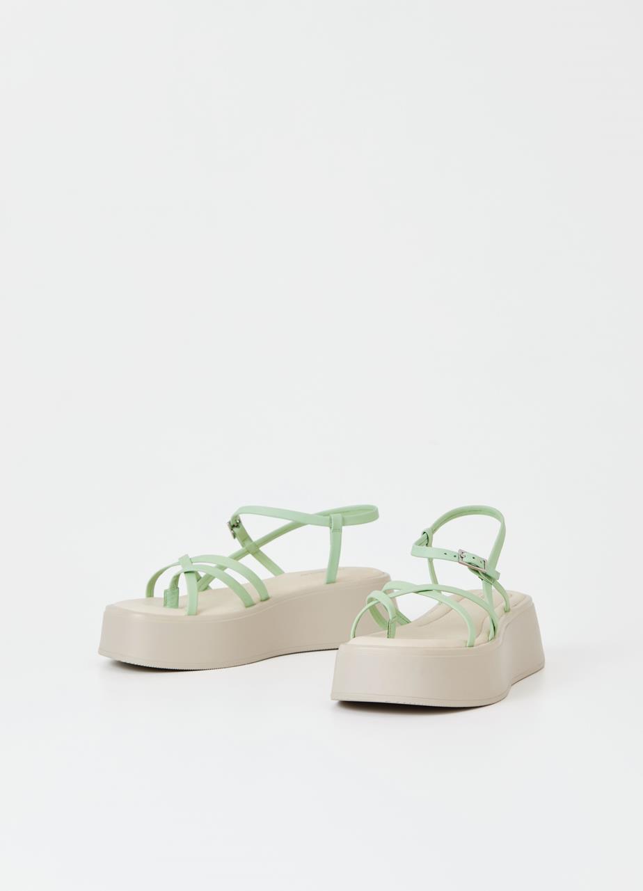 Courtney sandali Verde pelle