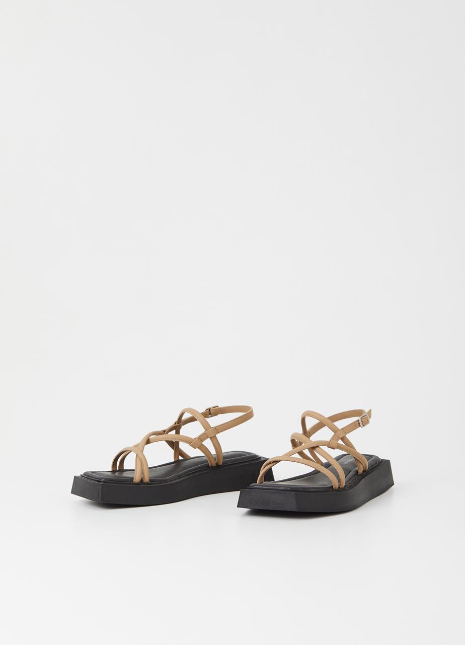 Evy sandalen Beige leer