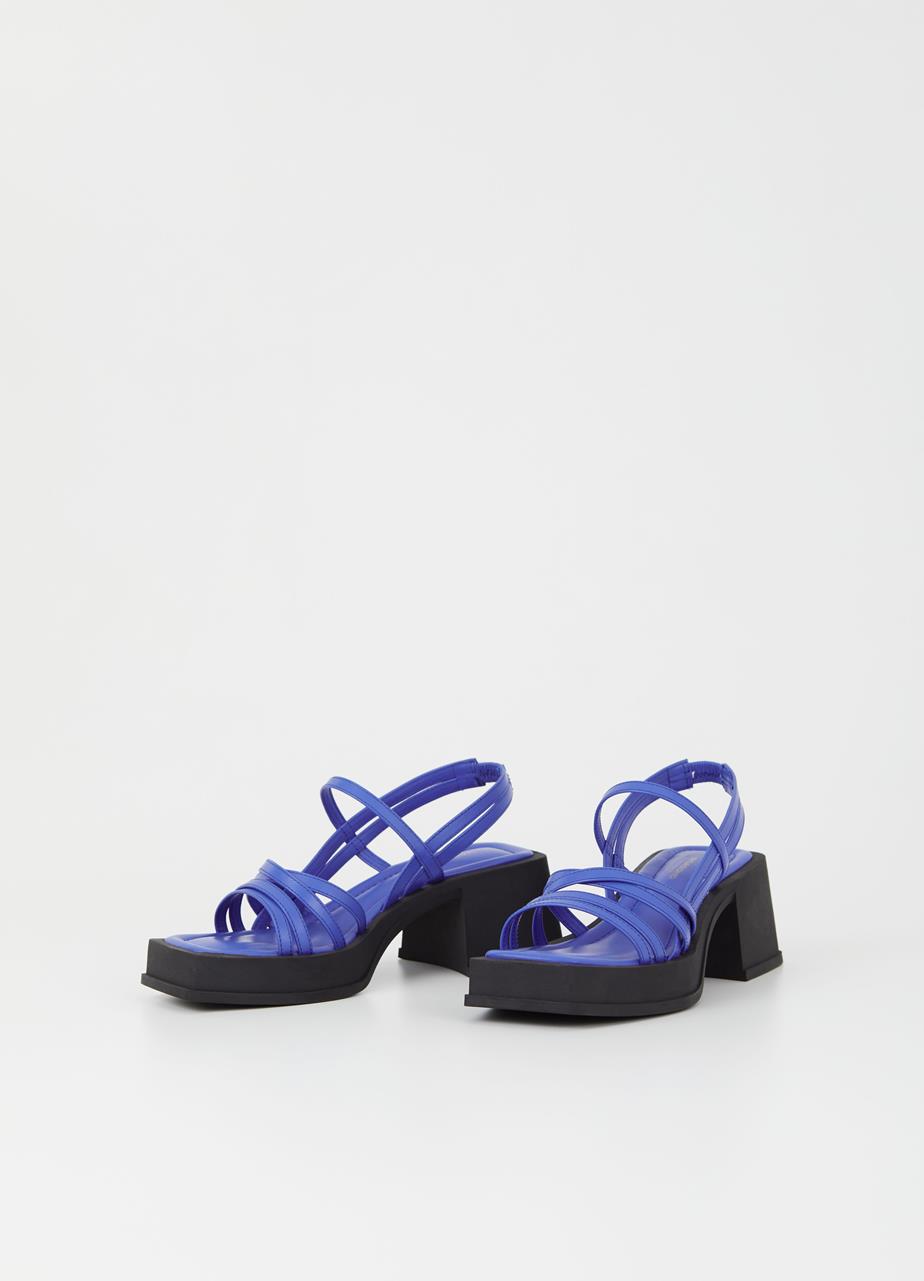 Hennie sandalias Azul cuero