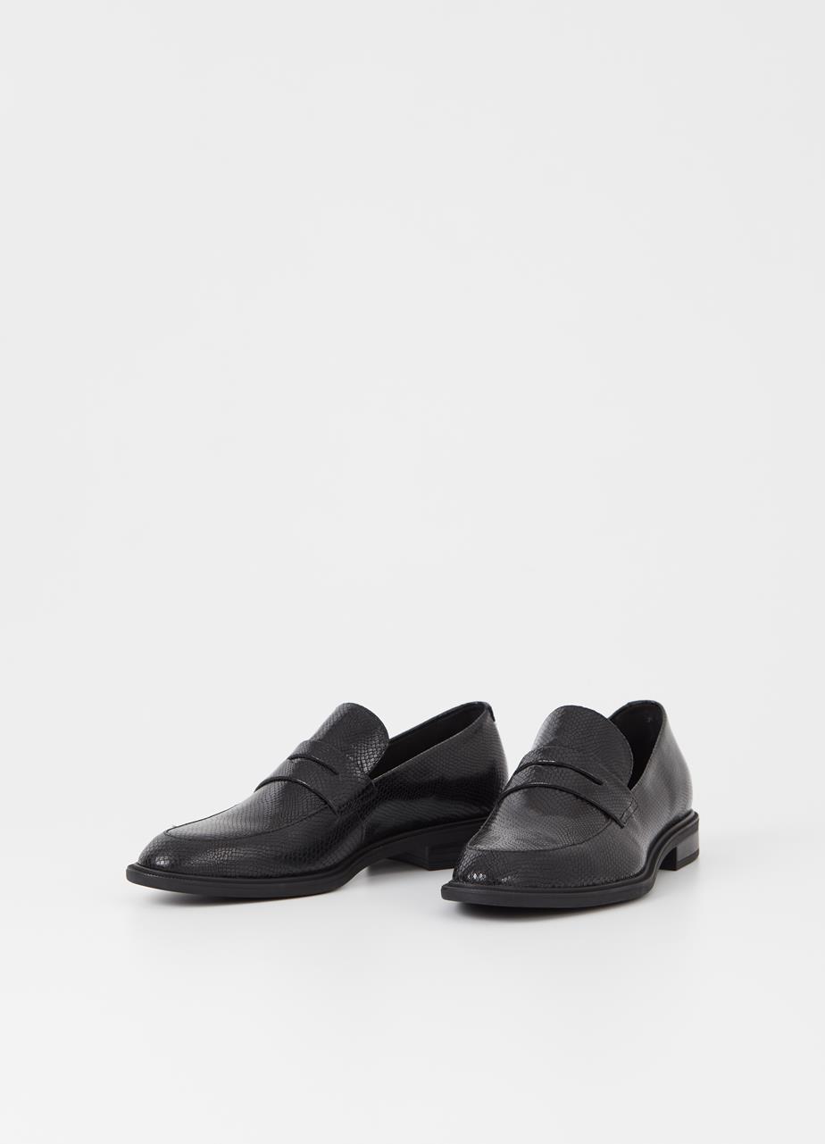Frances 2.0 loafer Black leather/embossed