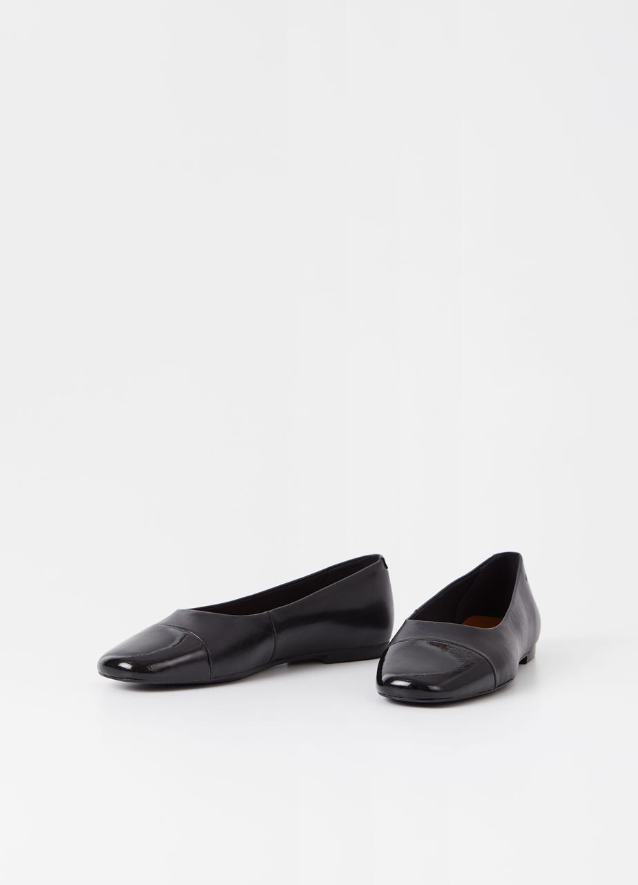 Jolin ballet flats BLACK LEATHER/PATENT