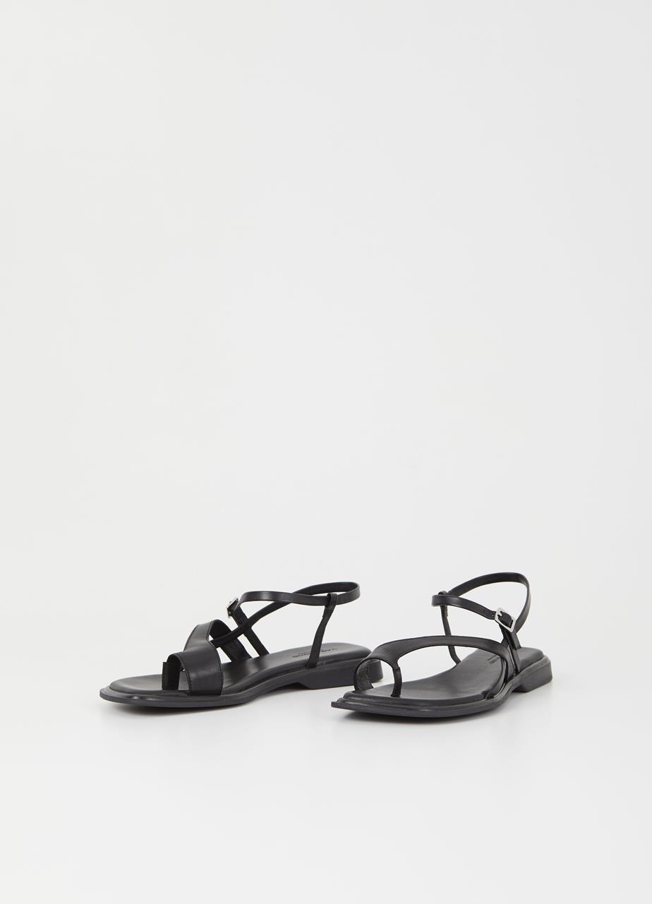 Izzy sandalen ZWART LEER