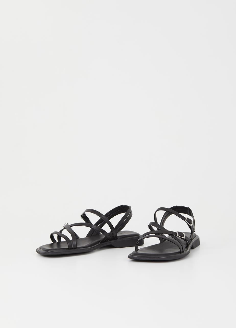 Izzy sandalen SCHWARZ LEDER