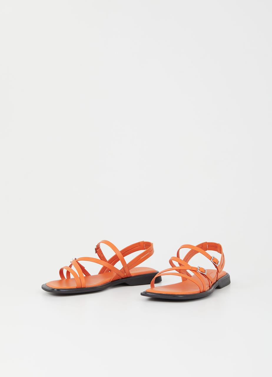 Izzy sandaler Oransje skinn