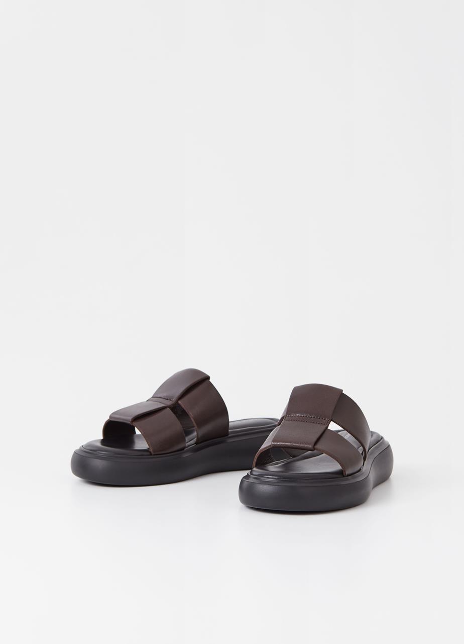 Blenda sandaler Mørkebrun læder