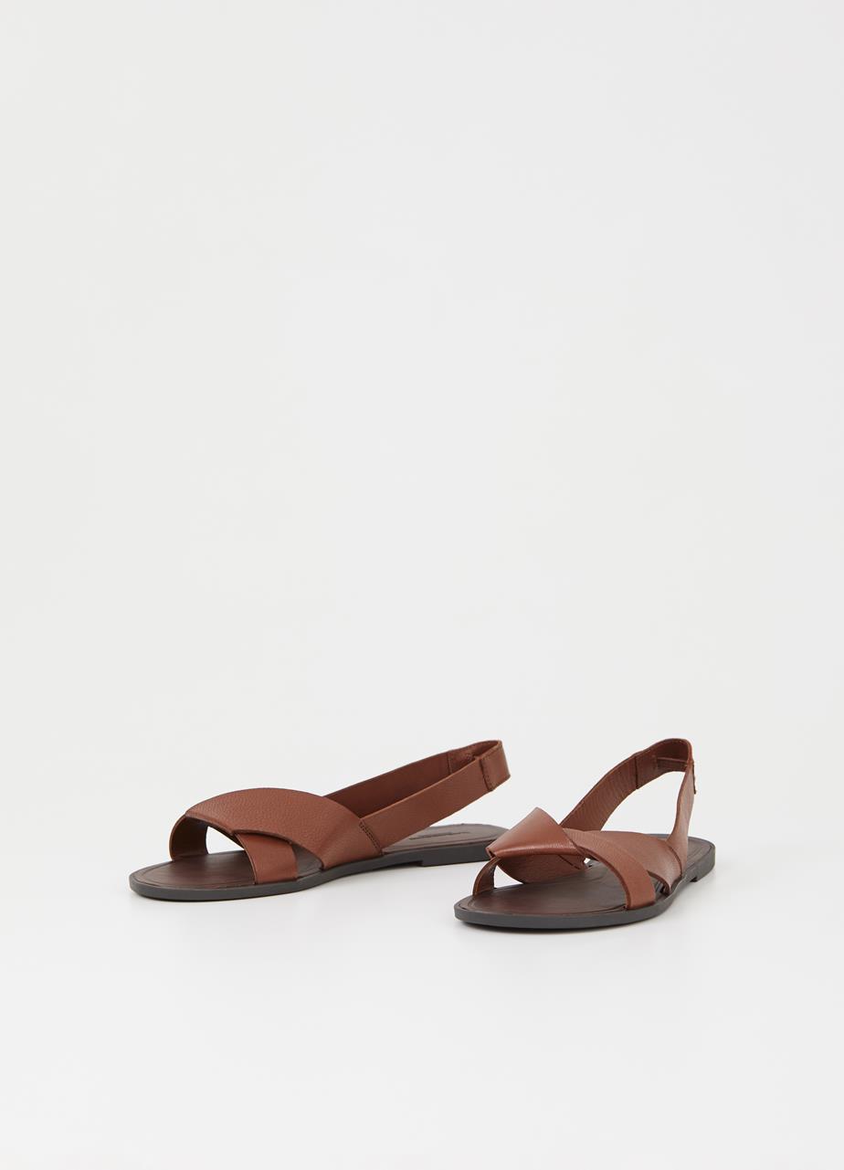 Tia 2.0 sandalen Bruin leer