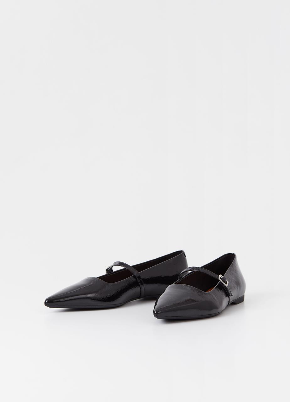 Hermine chaussures Noir cuir verni